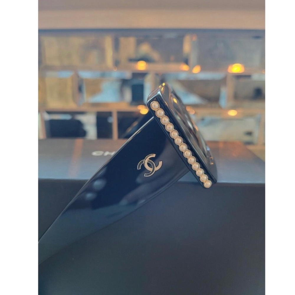 CHANEL CC Logo Square Sunglasses Pearls black - Picture 10 of 13